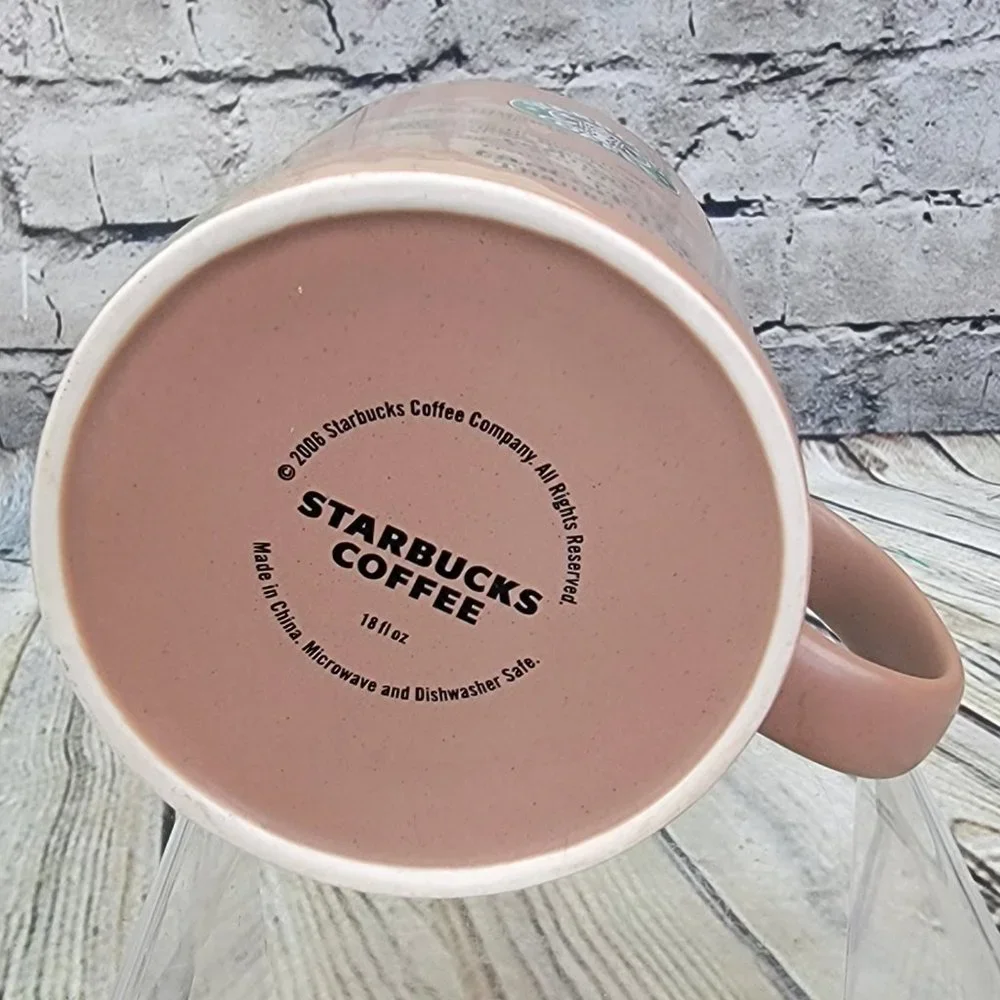 Starbucks Coffee Cup Mug 2006 Collectible Bean Story‎ Manolo 18 fl. oz Ceramic